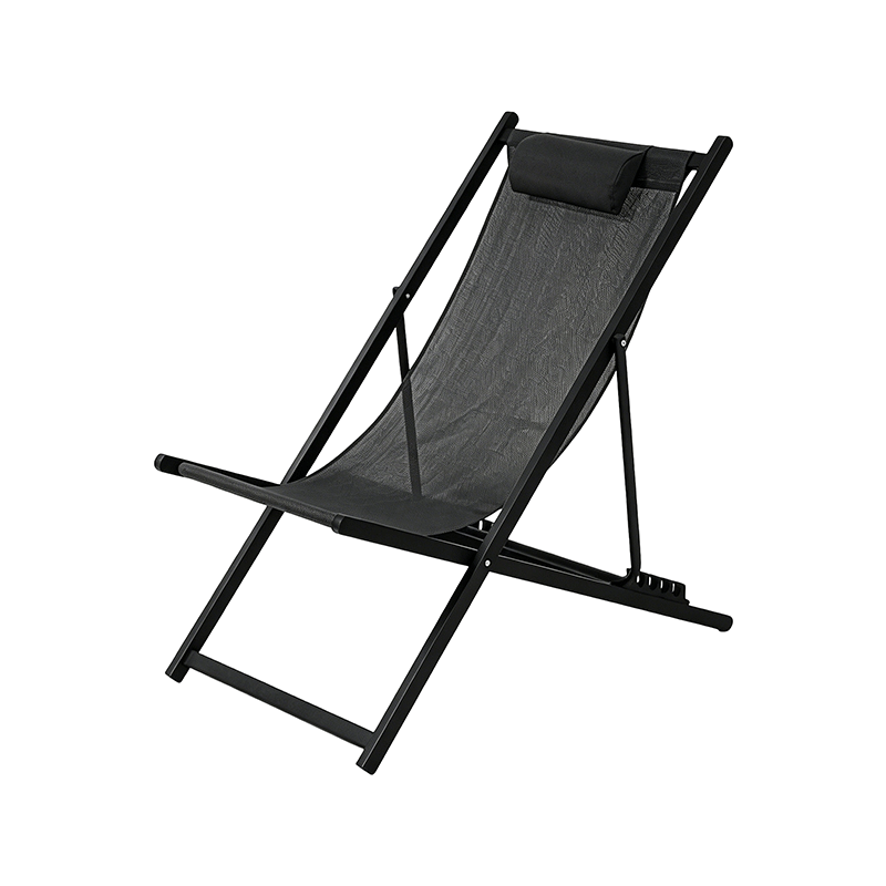 Outdoor Folding Lounge Chair Adjustable Reclining Design
