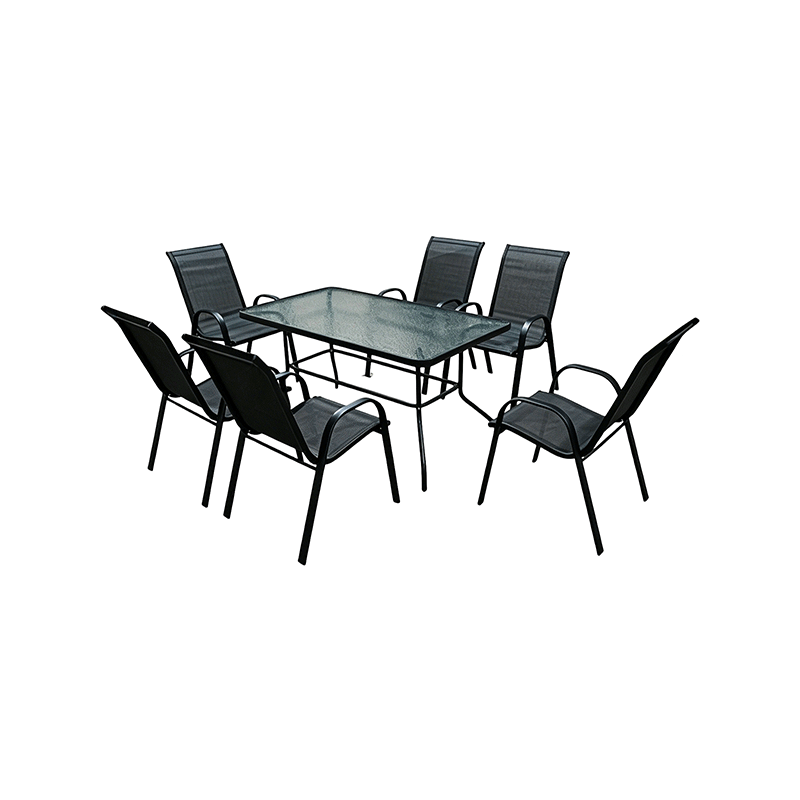 Metal Garden Dining Set for 6 People Outdoor Use
