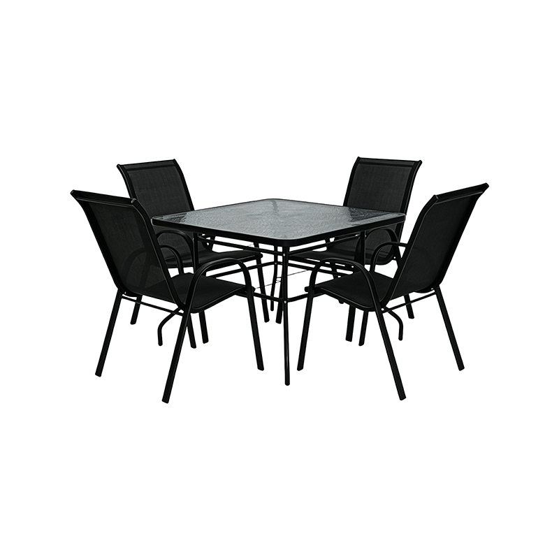 Metal Garden Dining Set for 4 People Outdoor Use