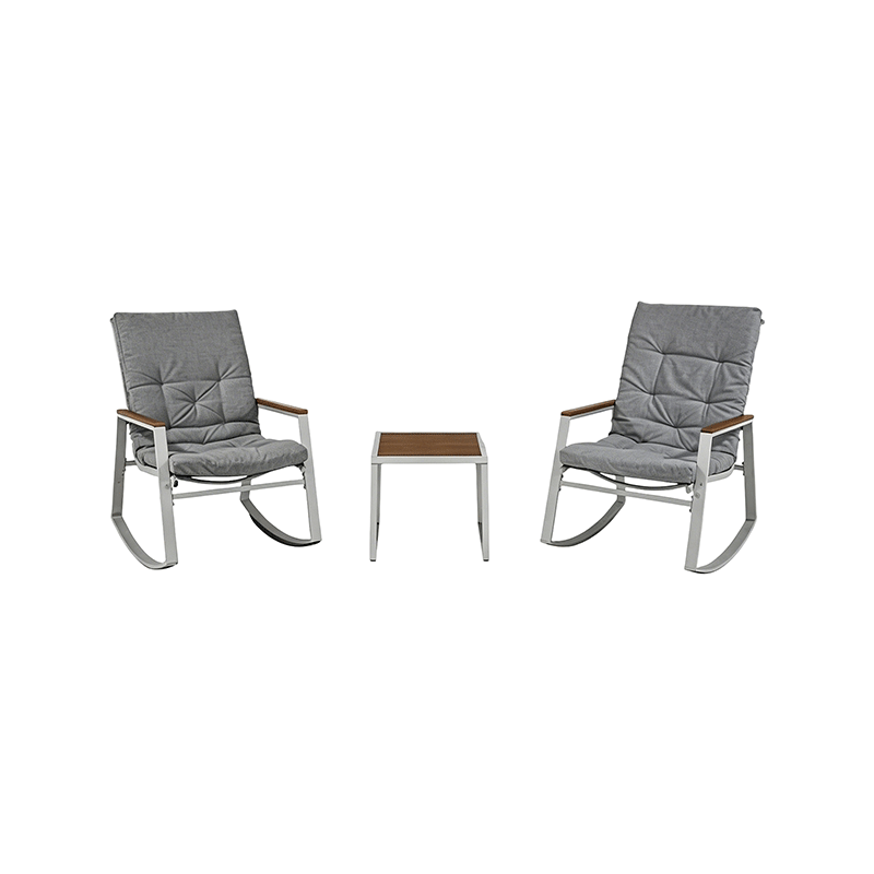 Outdoor Garden Rocking Chair Set with Coffee Table